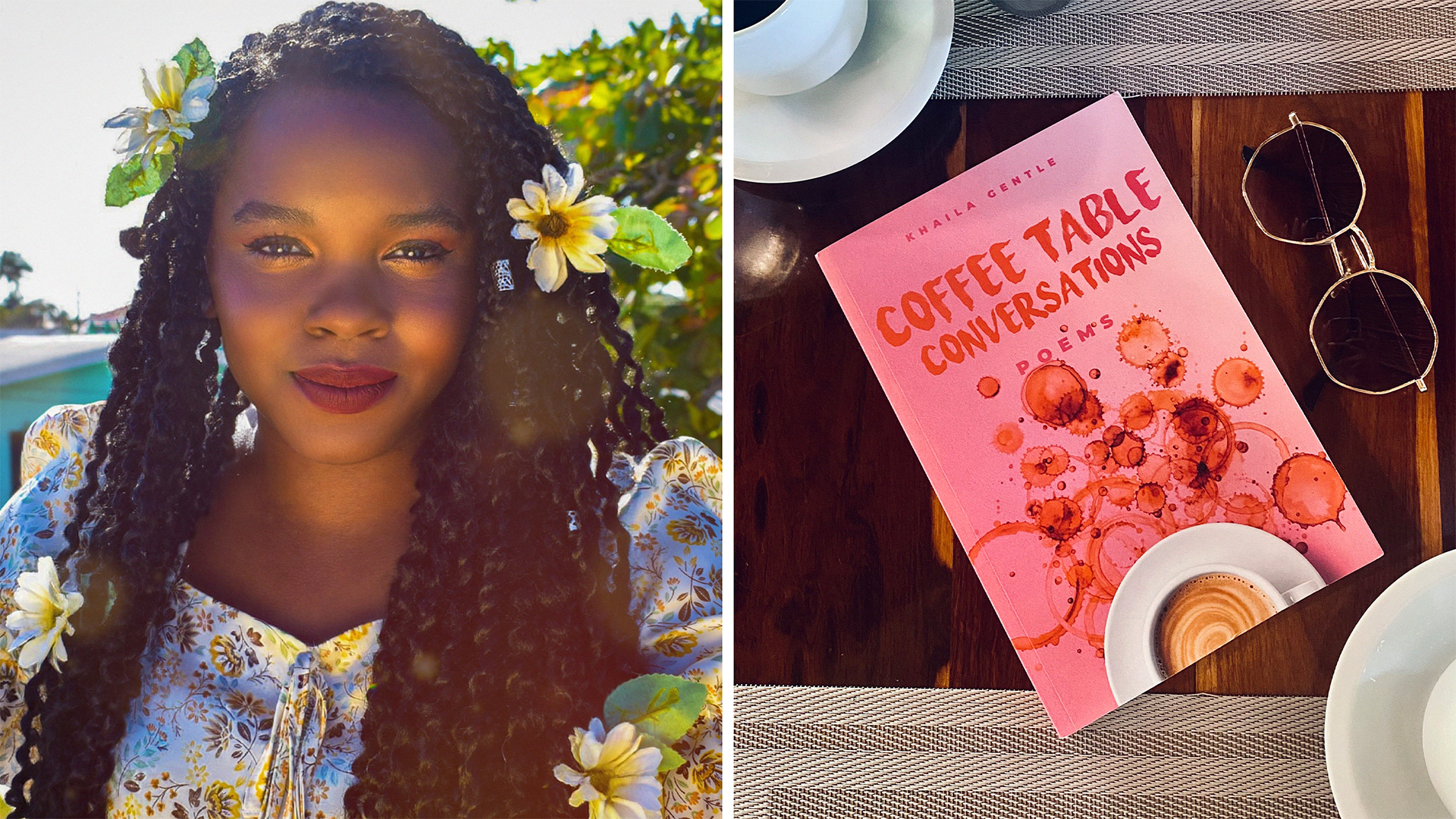 Khaila Gentle (l) poetry books (r)